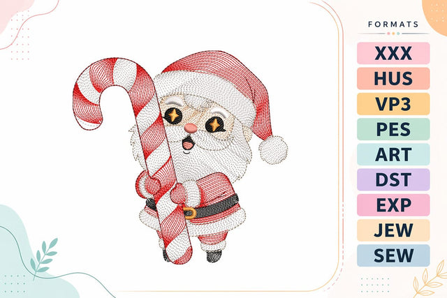 Santa Claus Ripple Christmas Embroidery Designs For Machine Embroidery/Applique DESIGNS sg embroidery 