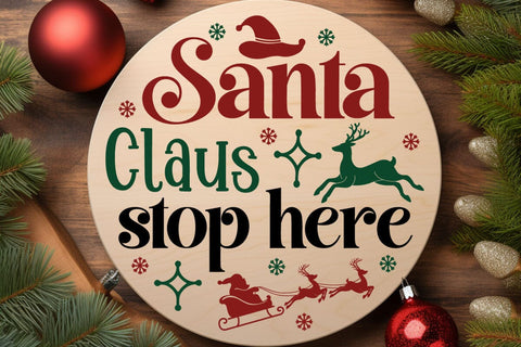Santa claus stop here please SVG Angelina750 