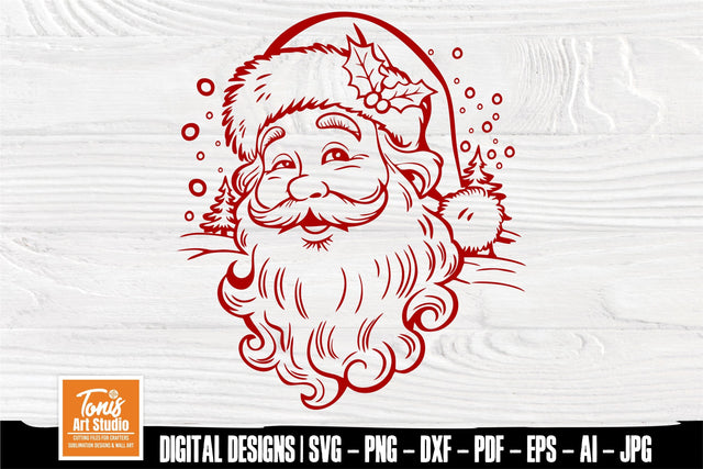 Santa Claus svg, Santa Face svg, Christmas svg SVG TonisArtStudio 