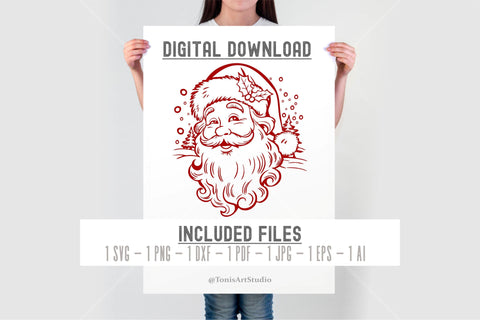 Santa Claus svg, Santa Face svg, Christmas svg SVG TonisArtStudio 