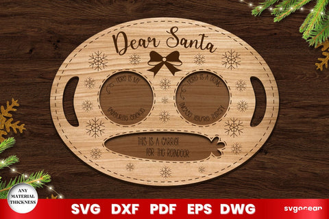 Santa Claus Treat Tray Laser Cut SVG SvgOcean 