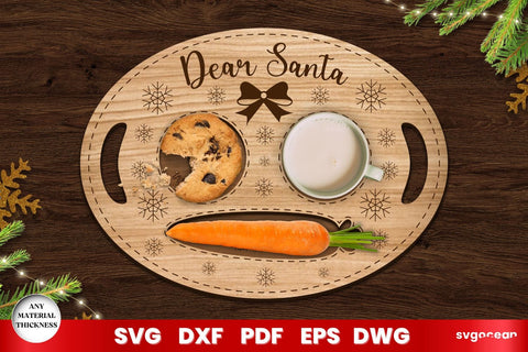 Santa Claus Treat Tray Laser Cut SVG SvgOcean 