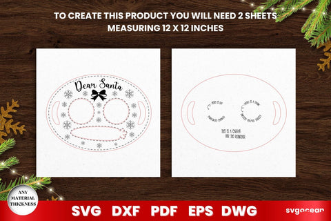 Santa Claus Treat Tray Laser Cut SVG SvgOcean 