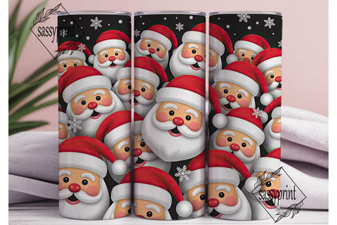 Santa Claus Tumbler Wrap PNG Sublimation sassyprint 