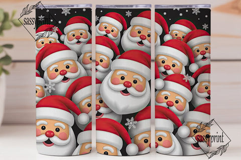 Santa Claus Tumbler Wrap PNG Sublimation sassyprint 