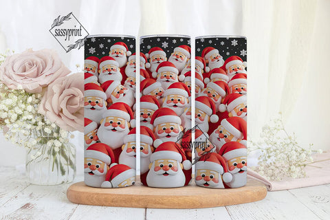 Santa Claus Tumbler Wrap PNG Sublimation sassyprint 