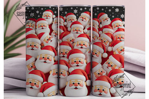 Santa Claus Tumbler Wrap PNG Sublimation sassyprint 