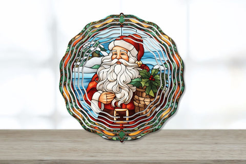 Santa Claus Wind Spinner Sublimation Regulrcrative 