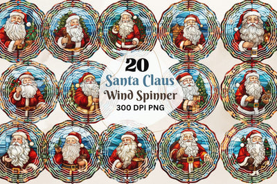 Santa Claus Wind Spinner Sublimation Regulrcrative 