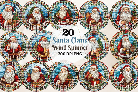 Santa Claus Wind Spinner Sublimation Regulrcrative 