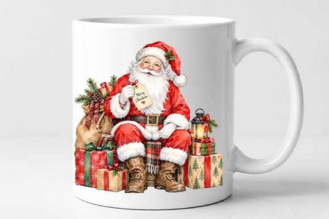 Santa Claus with Christmas Gifts SVG BillahCrafts 