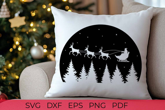 Santa Claus with Reindeer | Christmas SVG file SVG Irina Ostapenko 