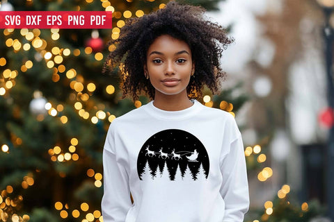 Santa Claus with Reindeer | Christmas SVG file SVG Irina Ostapenko 