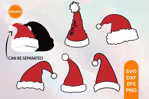Santa Cluas’s hats clipart bundle SVG Maumo Designs 