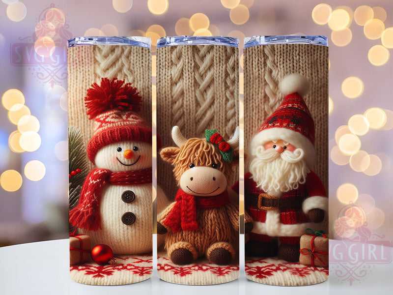 Santa Cow Embroidery Christmas Tumbler, Snowman Embroidery Wrap, Christmas Cow Sublimation, 20oz Holiday Tumbler, Festive Cow Art, Cute Christmas Mug, Whimsical Holiday Cup Sublimation SvggirlplusArt 