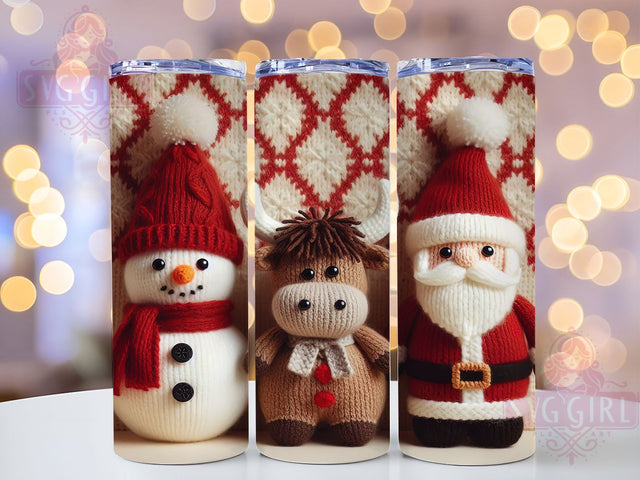 Santa Cow Embroidery Christmas Tumbler, Snowman Embroidery Wrap, Christmas Cow Sublimation, 20oz Holiday Tumbler, Festive Cow Art, Cute Christmas Mug, Whimsical Holiday Cup Sublimation SvggirlplusArt 