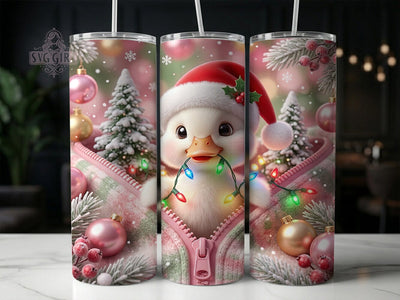 Santa Duckling 20oz Tumbler, Santa Duckling, Duckling Tumbler, Santa Duck Tumbler, Christmas Duckling, Duckling PNG, Santa Duck PNG, 20oz Tumbler Wrap Sublimation SvggirlplusArt 