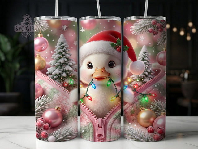 Santa Duckling 20oz Tumbler, Santa Duckling, Duckling Tumbler, Santa Duck Tumbler, Christmas Duckling, Duckling PNG, Santa Duck PNG, 20oz Tumbler Wrap Sublimation SvggirlplusArt 