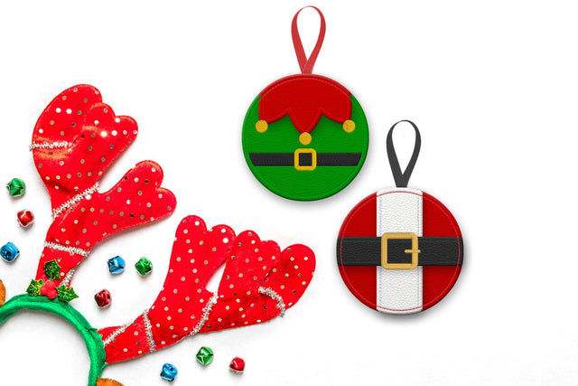 Santa & Elf Suit Ornament ITH Applique Embroidery Duo Embroidery/Applique DESIGNS Risa Rocks It 