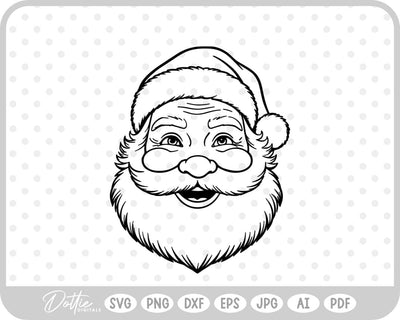 Santa Face Father Christmas SVG DottieDigitals 