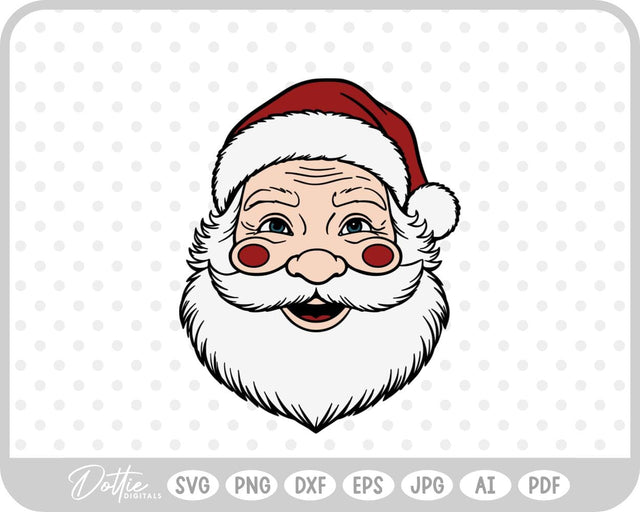 Santa Face Father Christmas SVG DottieDigitals 