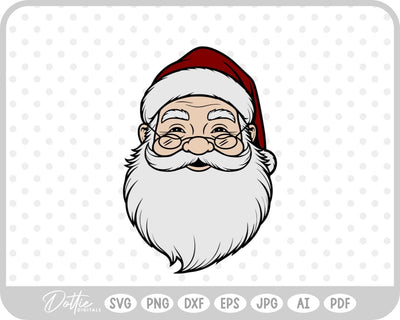 Santa Face Father Christmas SVG DottieDigitals 
