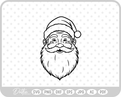 Santa Face Father Christmas SVG DottieDigitals 