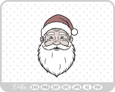 Santa Face Father Christmas SVG DottieDigitals 