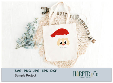 Santa Face SVG PNG Cut EPS File SVG HarperNCo 