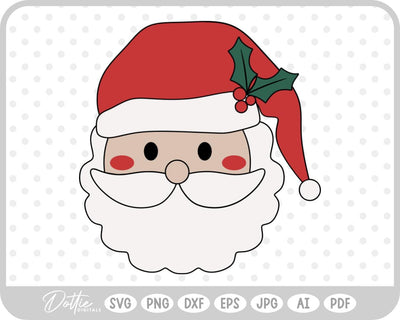 Santa Father Christmas Face SVG DottieDigitals 