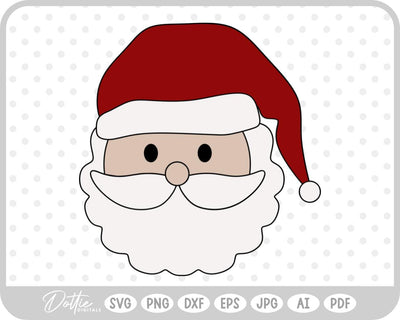 Santa Father Christmas Face SVG DottieDigitals 