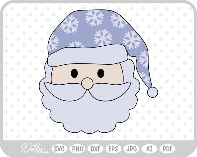 Santa Father Christmas Face SVG DottieDigitals 