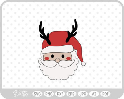 Santa Father Christmas Face SVG DottieDigitals 