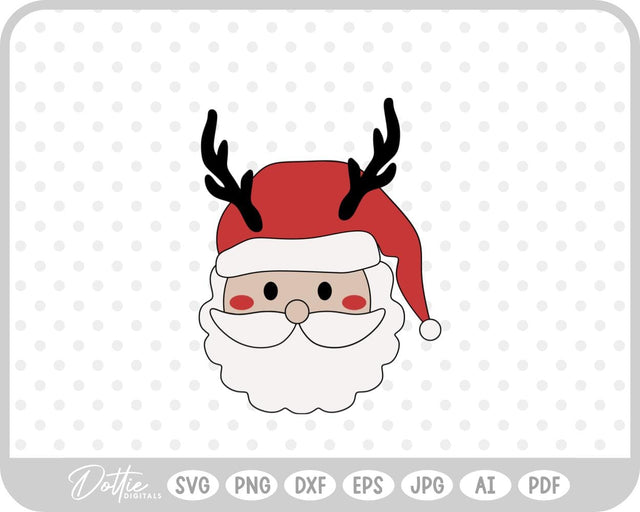 Santa Father Christmas Face SVG DottieDigitals 