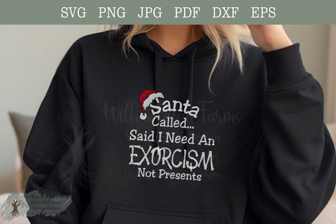 Santa funny Goth Christmas svg SVG Willow Paige Farms 