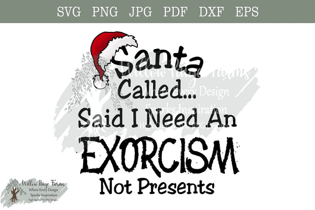 Santa funny Goth Christmas svg SVG Willow Paige Farms 