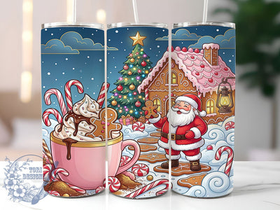 Santa Gingerbread Cocoa 20oz Tumbler, Santa Gingerbread, Gingerbread Cocoa, Santa Cocoa PNG, Cocoa Tumbler Wrap, Christmas Cocoa, Gingerbread PNG, 20oz Tumbler Wrap Sublimation ToriDesigns 