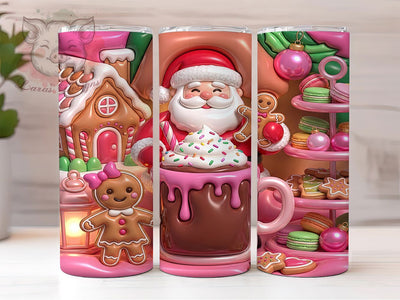Santa Gingerbread Cocoa 20oz Tumbler, Santa Gingerbread, Gingerbread Cocoa, Santa Cocoa PNG, Cocoa Tumbler Wrap, Christmas Cocoa, Gingerbread PNG, 20oz Tumbler Wrap Sublimation Lara' s Designs 