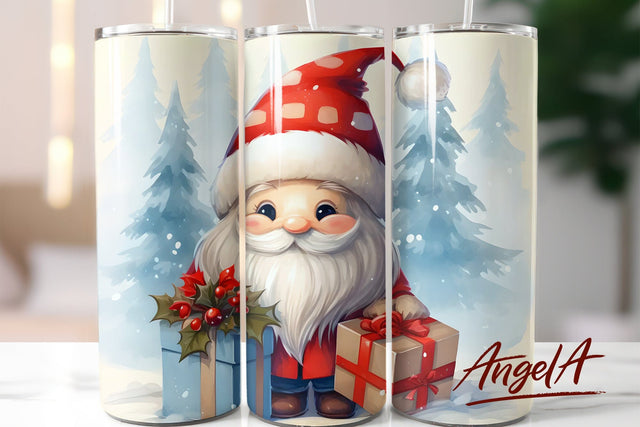 Santa Gnome tumbler wrap / christmas gnome sublimation PNG Sublimation Angelina Semenova 