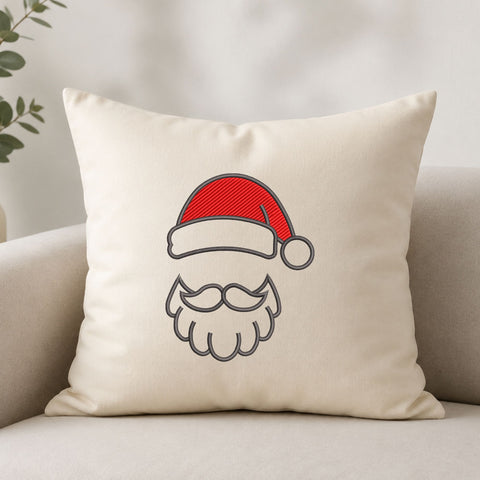 Santa Hat and Beard Machine Embroidery Design – Christmas Santa Face Embroidery File Embroidery/Applique DESIGNS PatternFeed8 