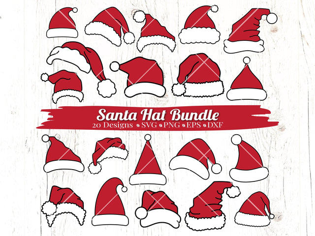 Santa Hat Bundle SVG Caffeinated SVGs 