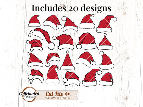 Santa Hat Bundle SVG Caffeinated SVGs 
