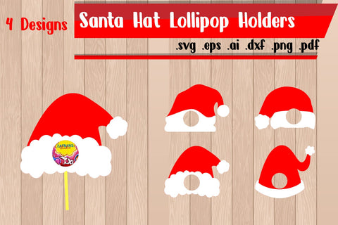 Santa Hat Lollipop Holders | Christmas Lollipop Holders 3D Paper zafrans studio 