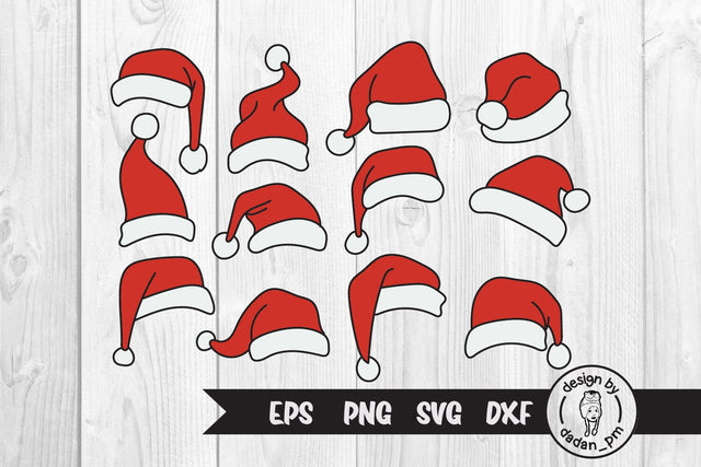 Santa Hat Svg, Christmas Hat Svg, Elf Hat Svg SVG dadan_pm 