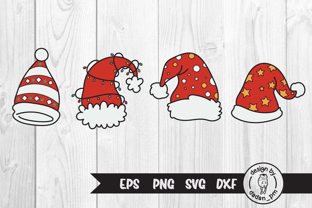 Santa Hat Svg, Christmas Hat Svg, Elf Hat Svg SVG dadan_pm 
