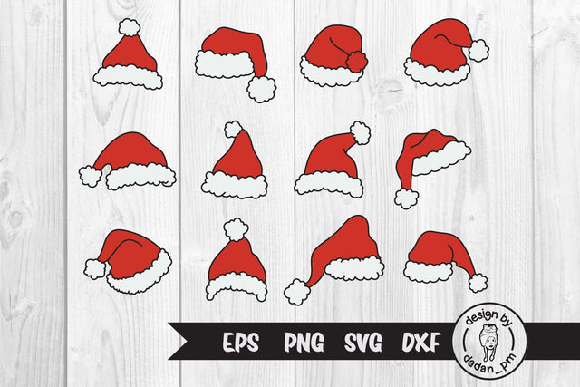Santa Hat Svg, Christmas Hat Svg, Elf Hat Svg SVG dadan_pm 
