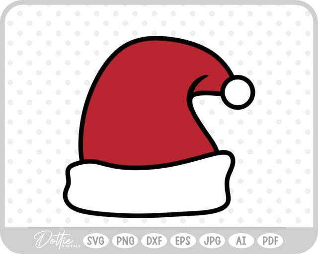 Santa Hat SVG DottieDigitals 