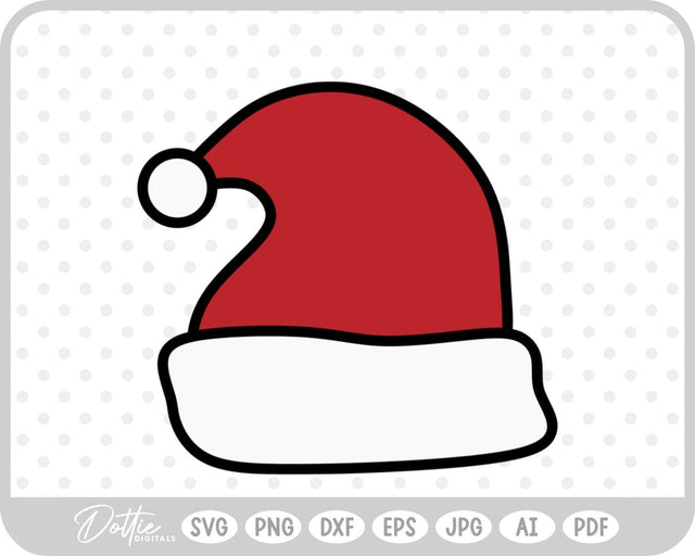 Santa Hat SVG DottieDigitals 