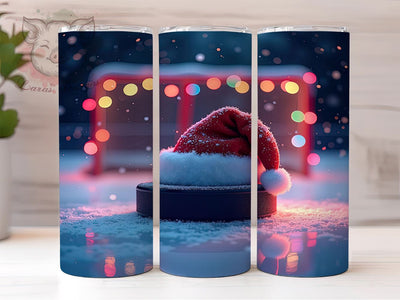 Santa Hockey Christmas 20oz Tumbler Wrap, Santa Claus Tumbler, Christmas Sublimation, 20oz Tumbler, Hockey Lover Gift, Christmas Hockey, Santa Hockey Sublimation Lara' s Designs 