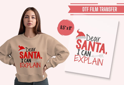 Santa I Can Explain Funny Iron On Physical So Fontsy T-Shirt Iron-On Transfer Shop 